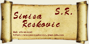 Siniša Resković vizit kartica